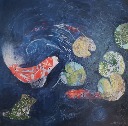 Title: Courage | 20x20" | Mixed Media Painting | Canvas 1.5" Depth