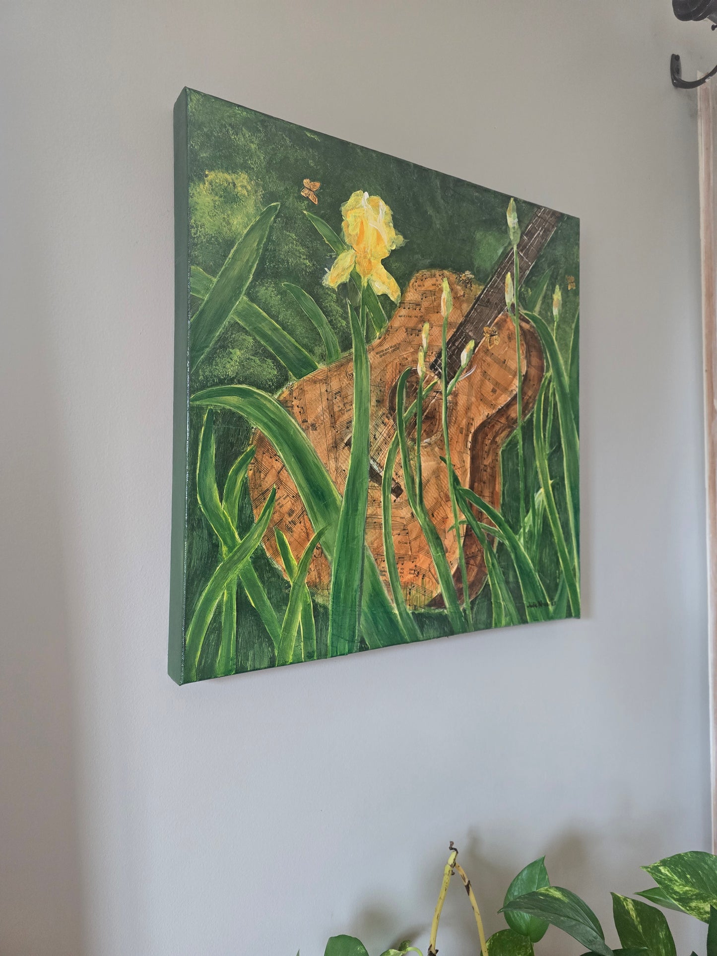 Title: Home | 20x20" | Mixed Media Painting | Canvas 1.5" Depth