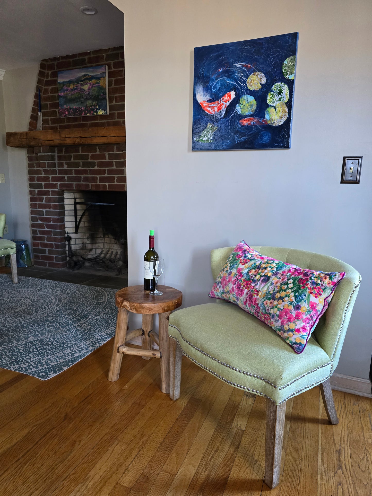 Title: Courage | 20x20" | Mixed Media Painting | Canvas 1.5" Depth