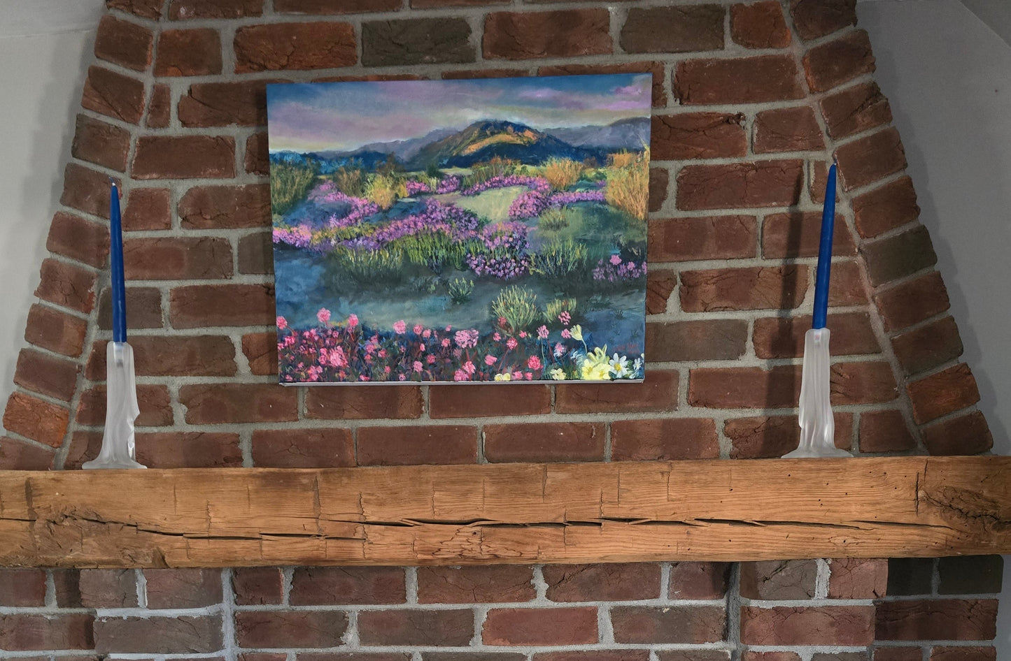 Title: Flora and Peaks | 18x24" | Oil on Canvas 1.5" Depth