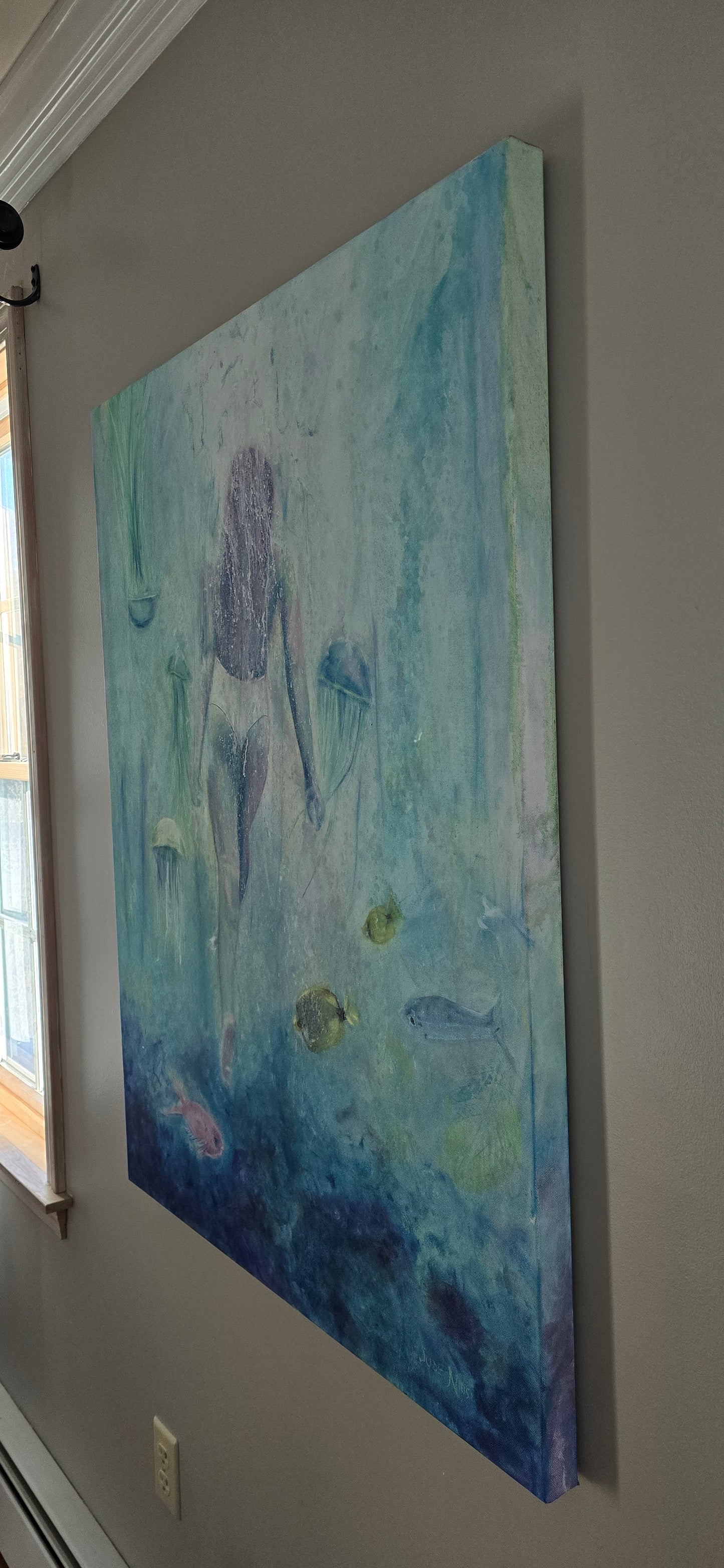 Title: One Direction | 30x40" | Ink, Oils, and Oil Pastels on Canvas 1.5" Depth