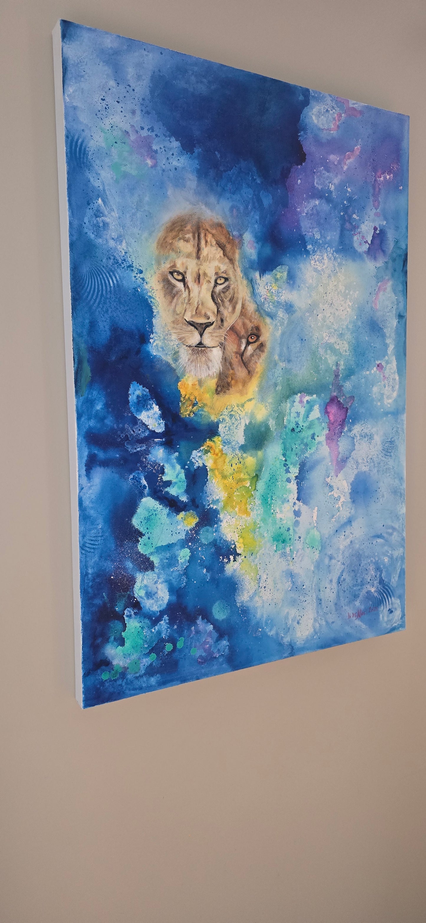 Title: Alliances |  24 x 36" Canvas | Mixed Media Painting | Canvas 1.5" Depth