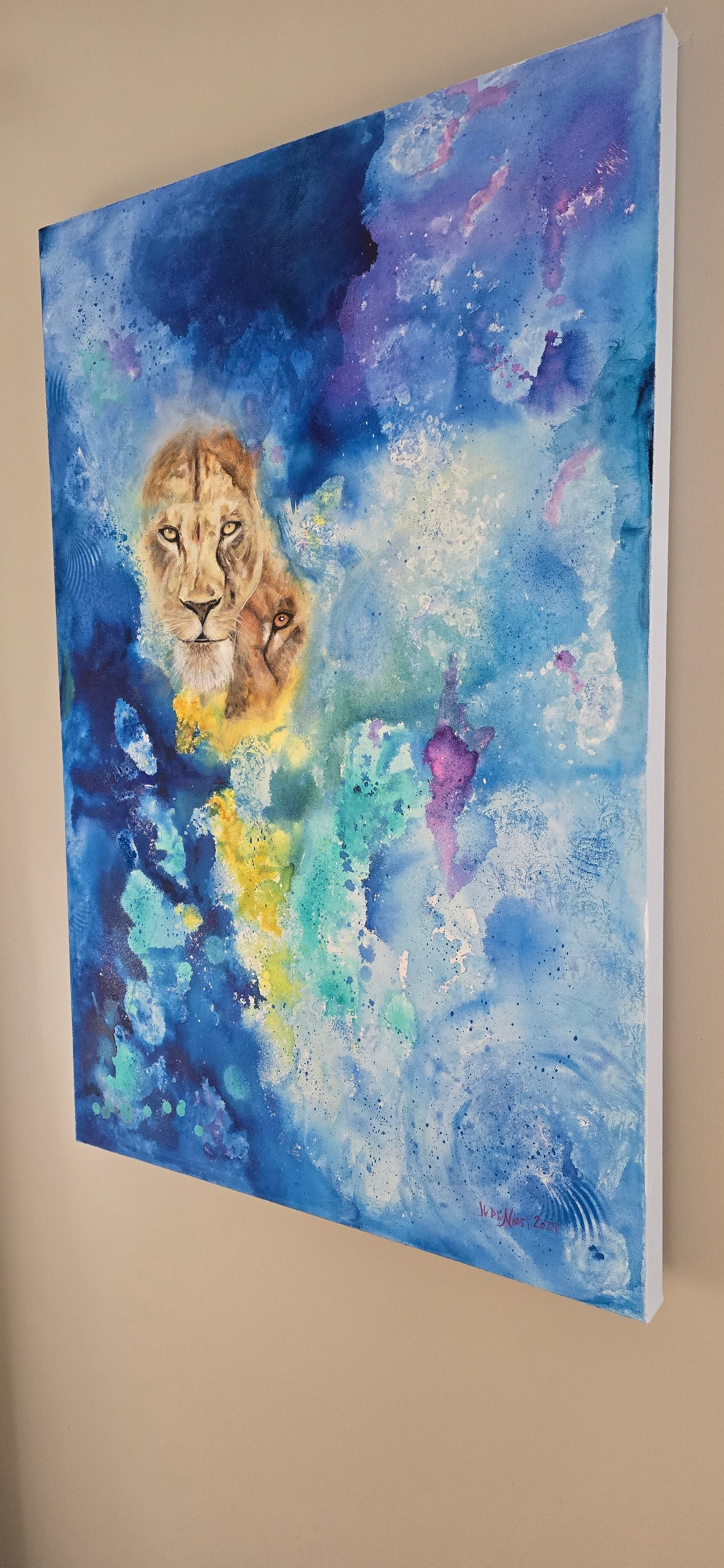 Title: Alliances |  24 x 36" Canvas | Mixed Media Painting | Canvas 1.5" Depth