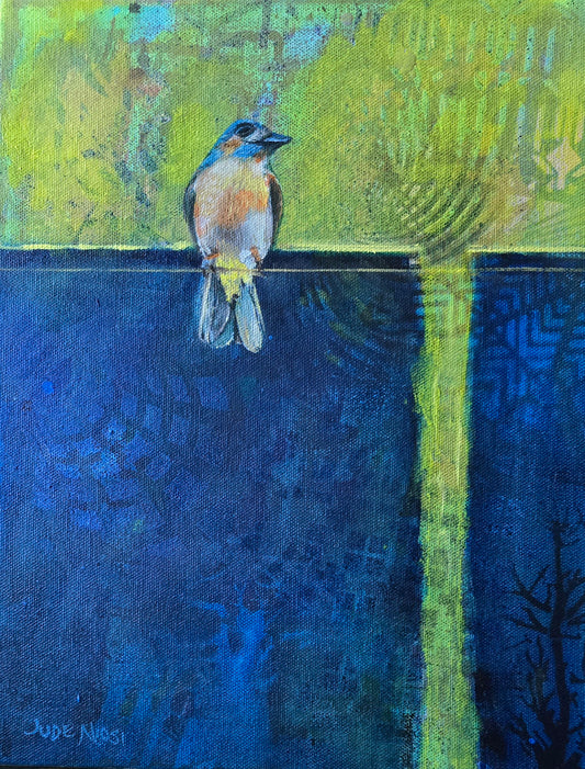 Title: Silent Witness | 11x14" |  Mixed Media on Canvas 1.5" Depth