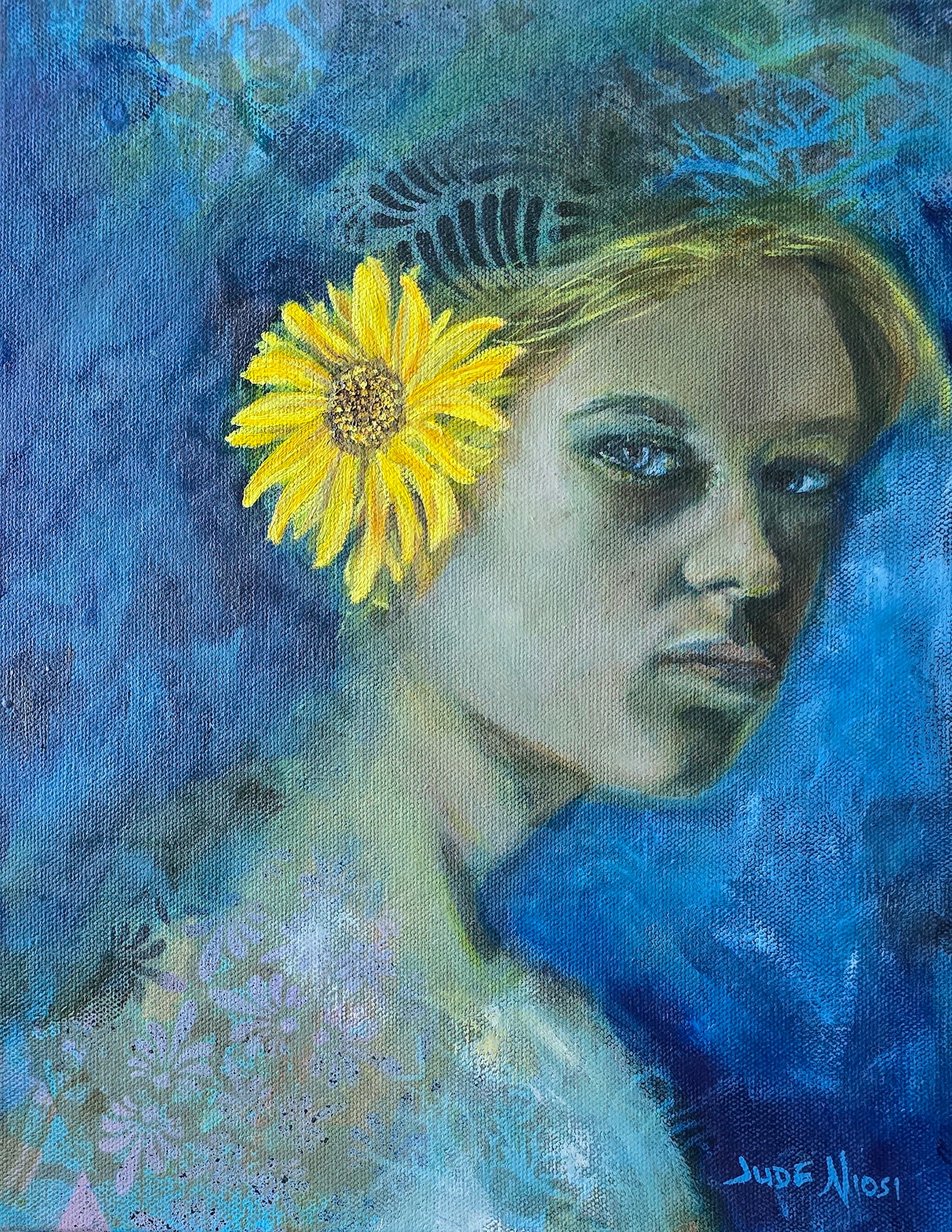 Title: Resilience in Bloom | 11x14" |  Mixed Media on Canvas 1.5" Depth