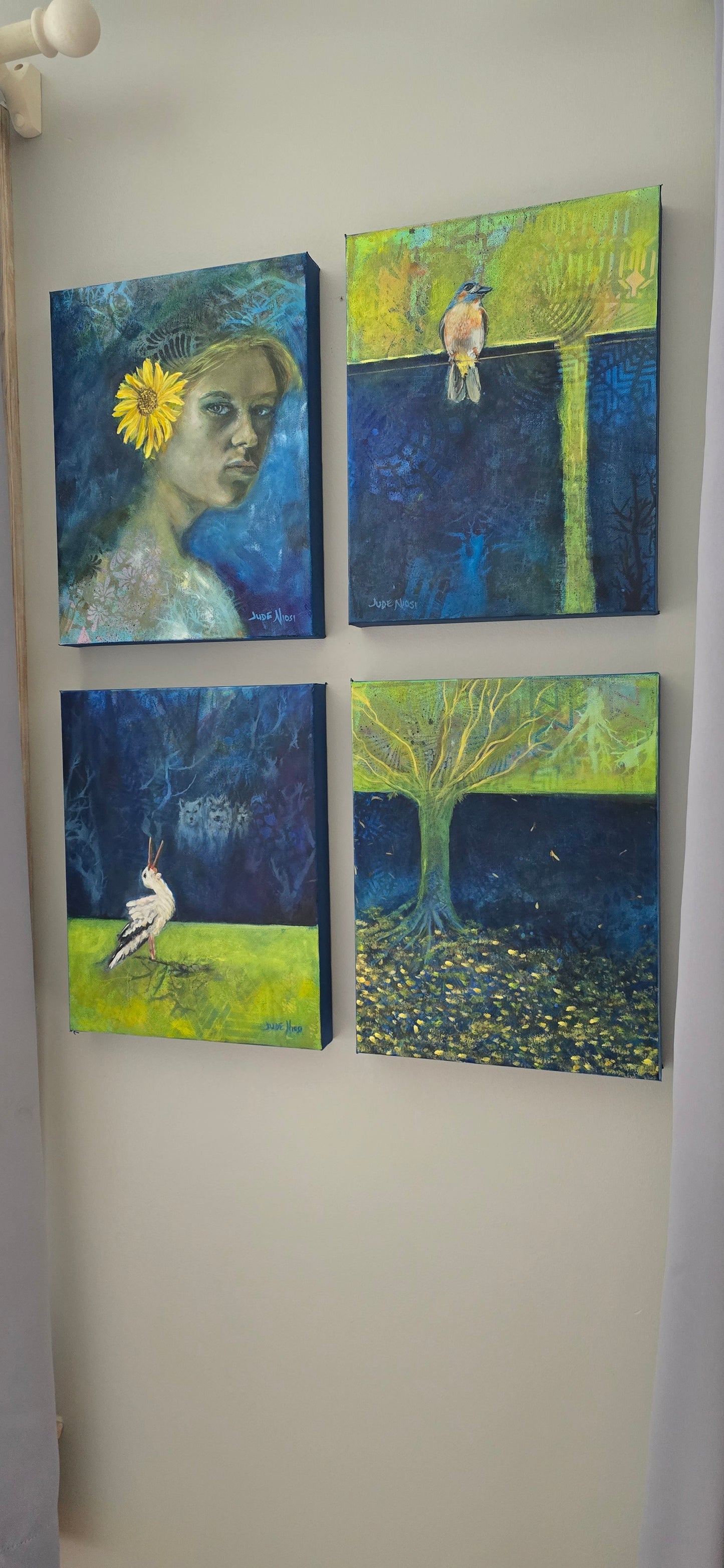 Title: The Da Vinci Wolves | 11x14" |  Mixed Media on Canvas 1.5" Depth