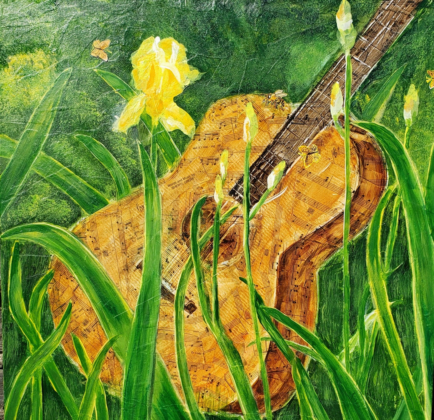 Title: Home | 20x20" | Mixed Media Painting | Canvas 1.5" Depth