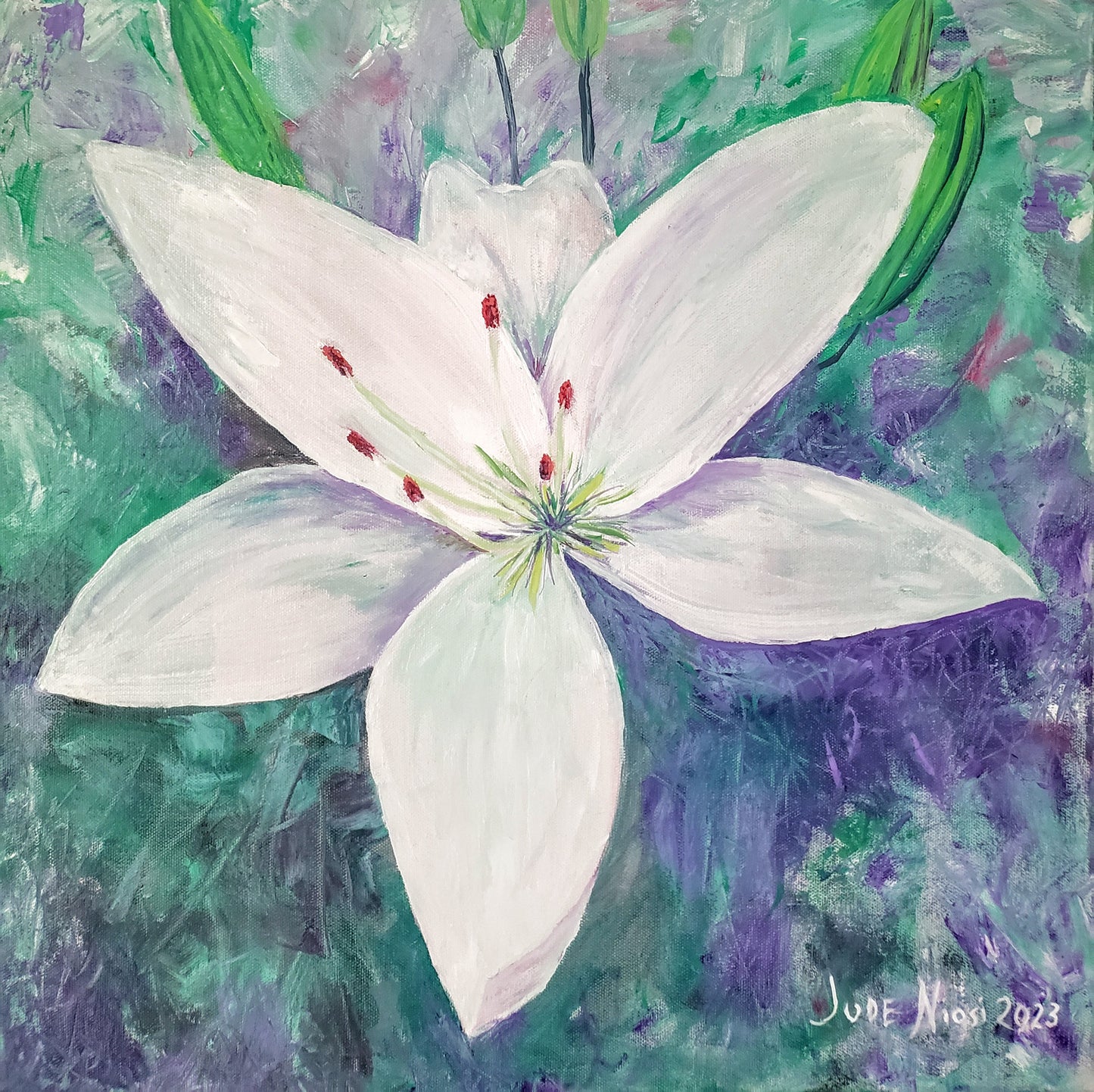 White Melody | 20x20" | Oil on Canvas 1.5" Depth