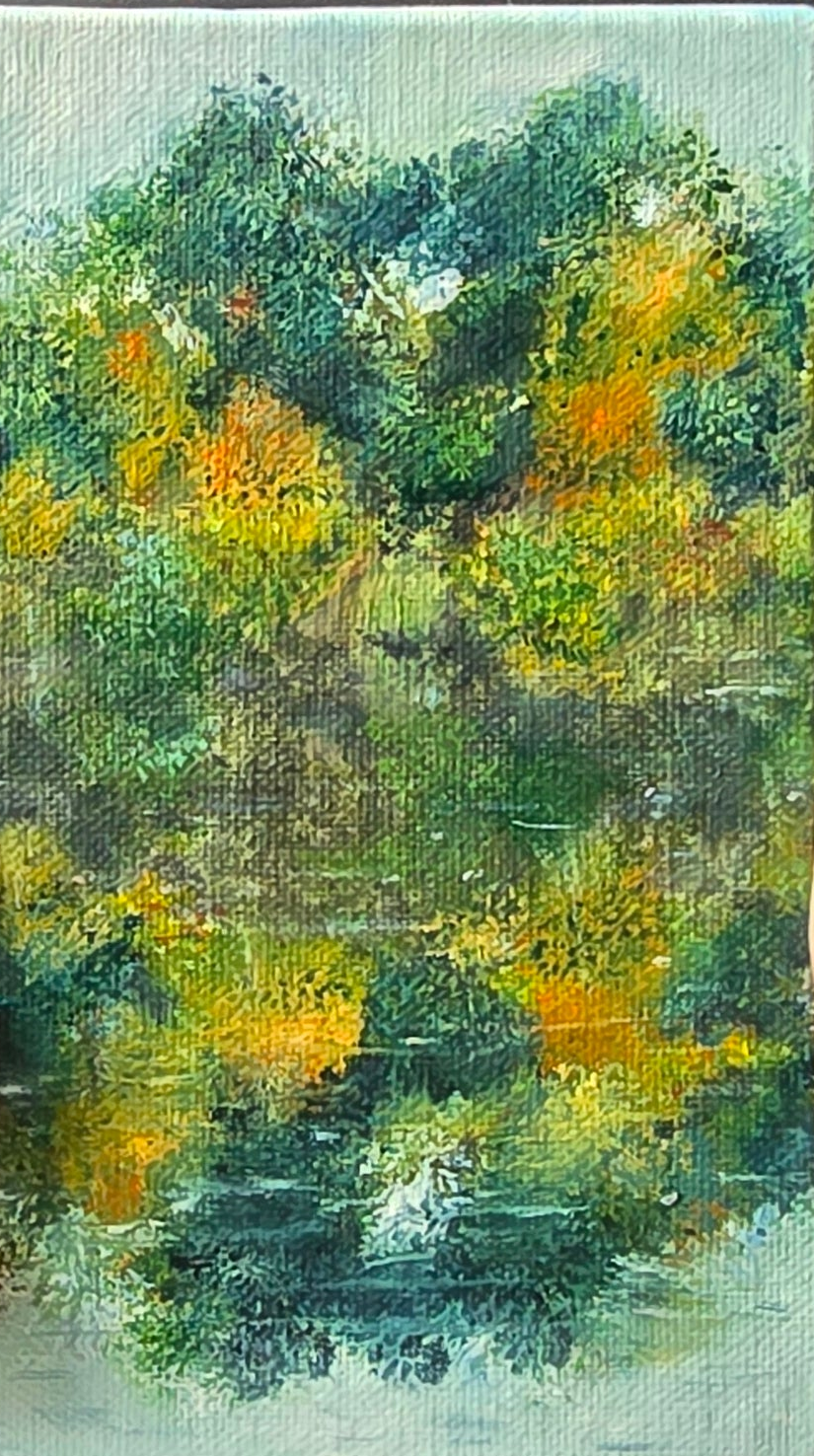 Title: Reflections | 3x5" Linen Panel | Oil Painting