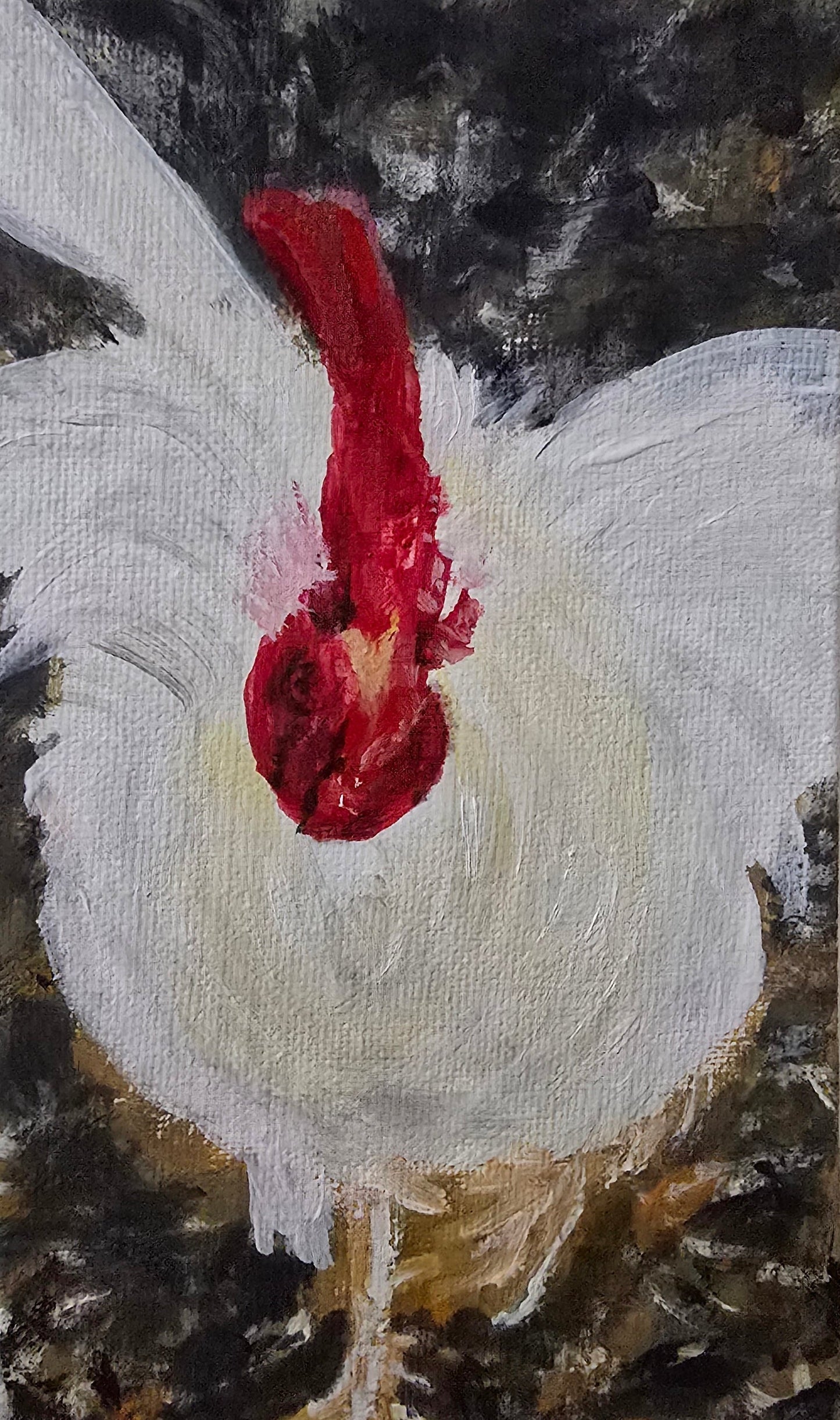 Title: Home to Roost | 3x5" Linen Panel | Oil Painting