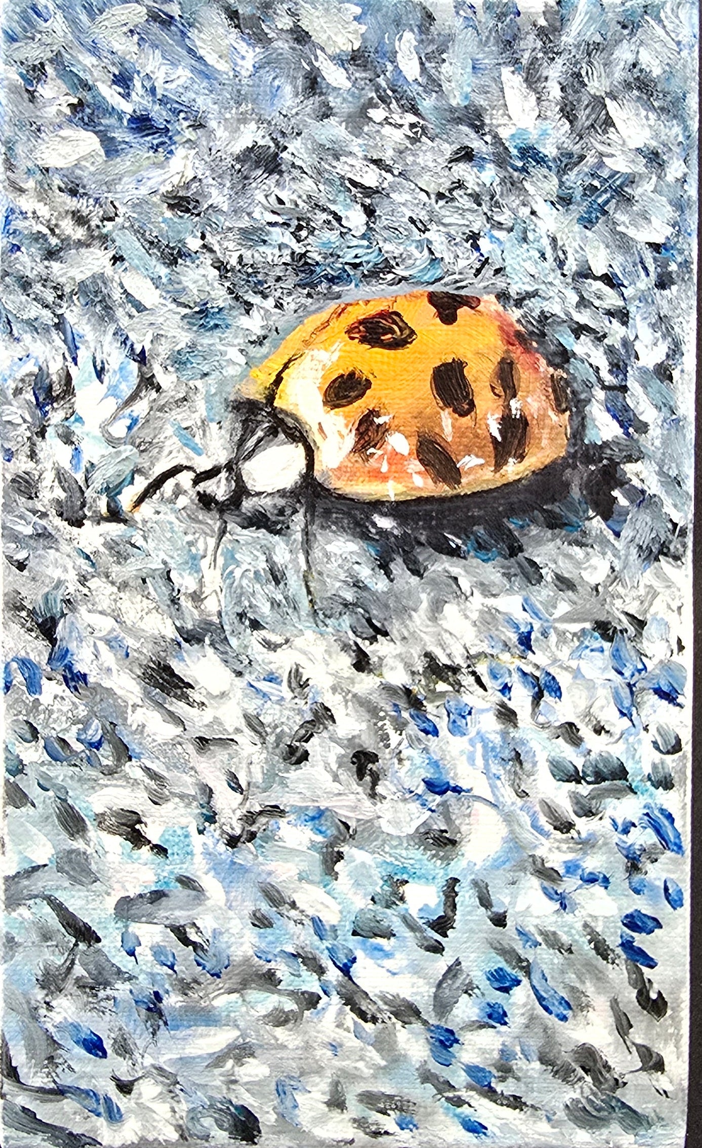 Title: Small Pulse of Warmth | 3x5" Linen Panel | Oil Painting