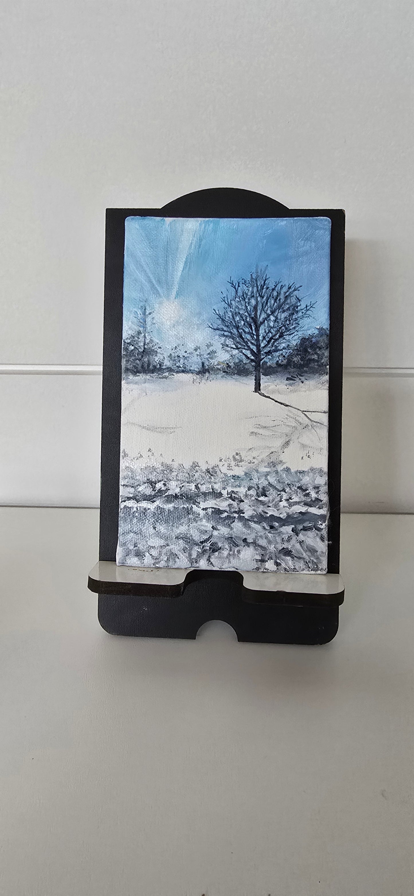 Title: Broken Snow | 3x5" Linen Panel | Oil Painting