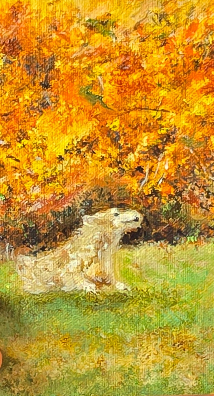 Title: Unleashed Golden | 3x5" Linen Panel | Oil Painting