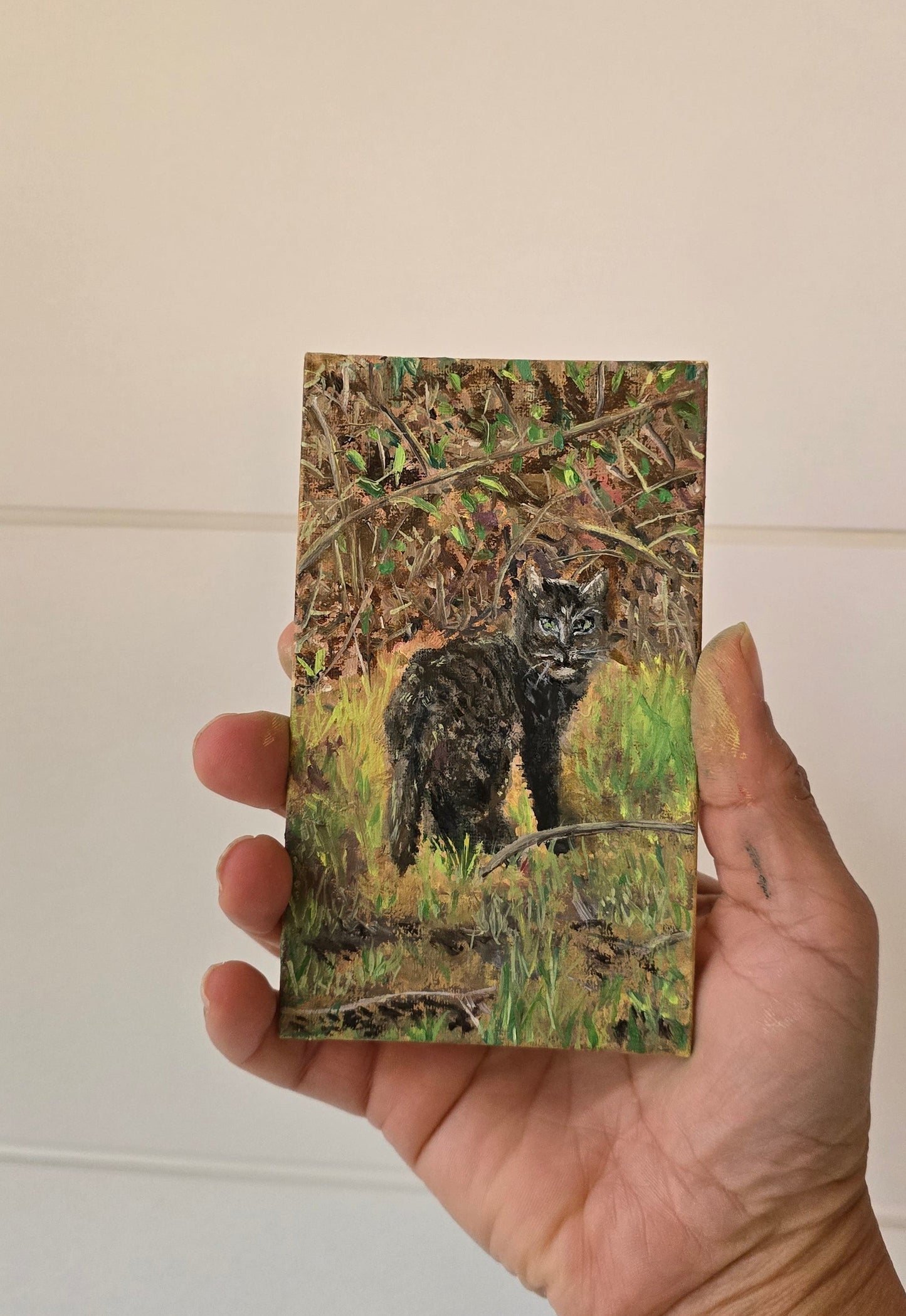 Title: Self-Possessed | 3x5" Linen Panel | Oil Painting