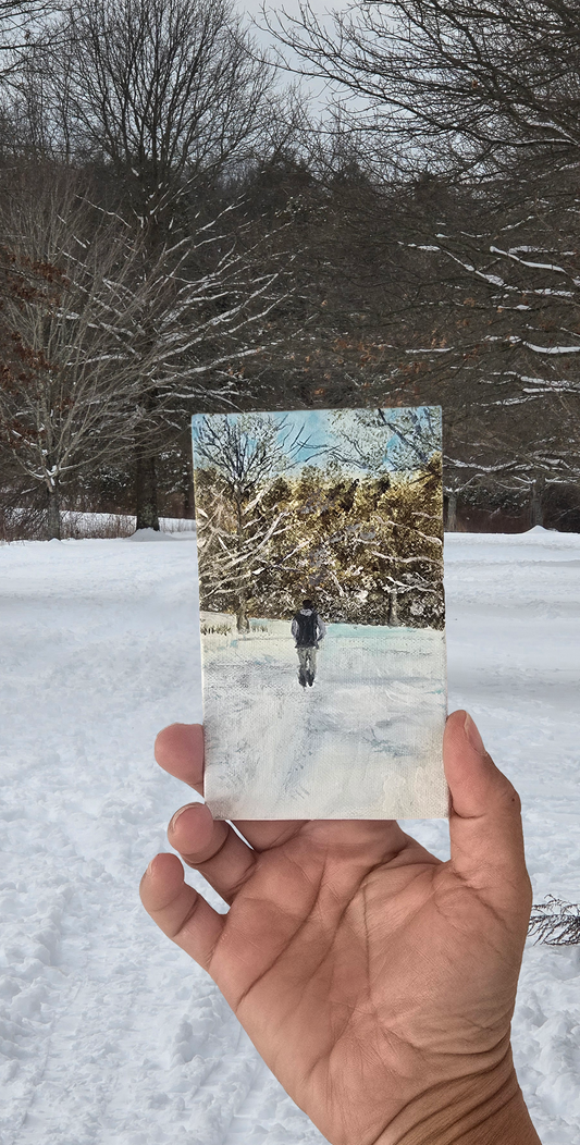 Title: Unsettled | 3x5" Linen Panel | Oil Painting