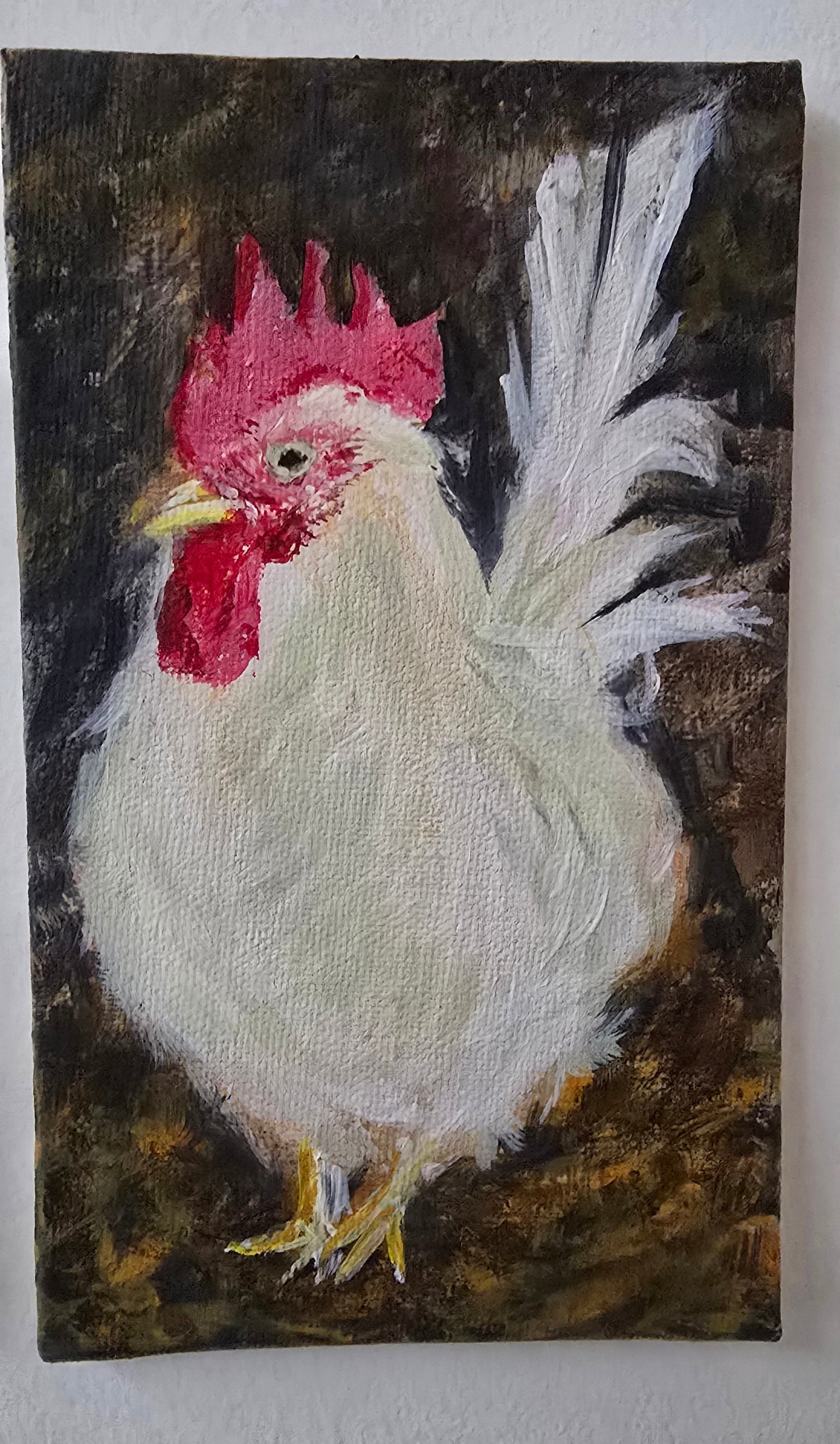 Title: Home to Roost II | 3x5" Linen Panel | Oil Painting