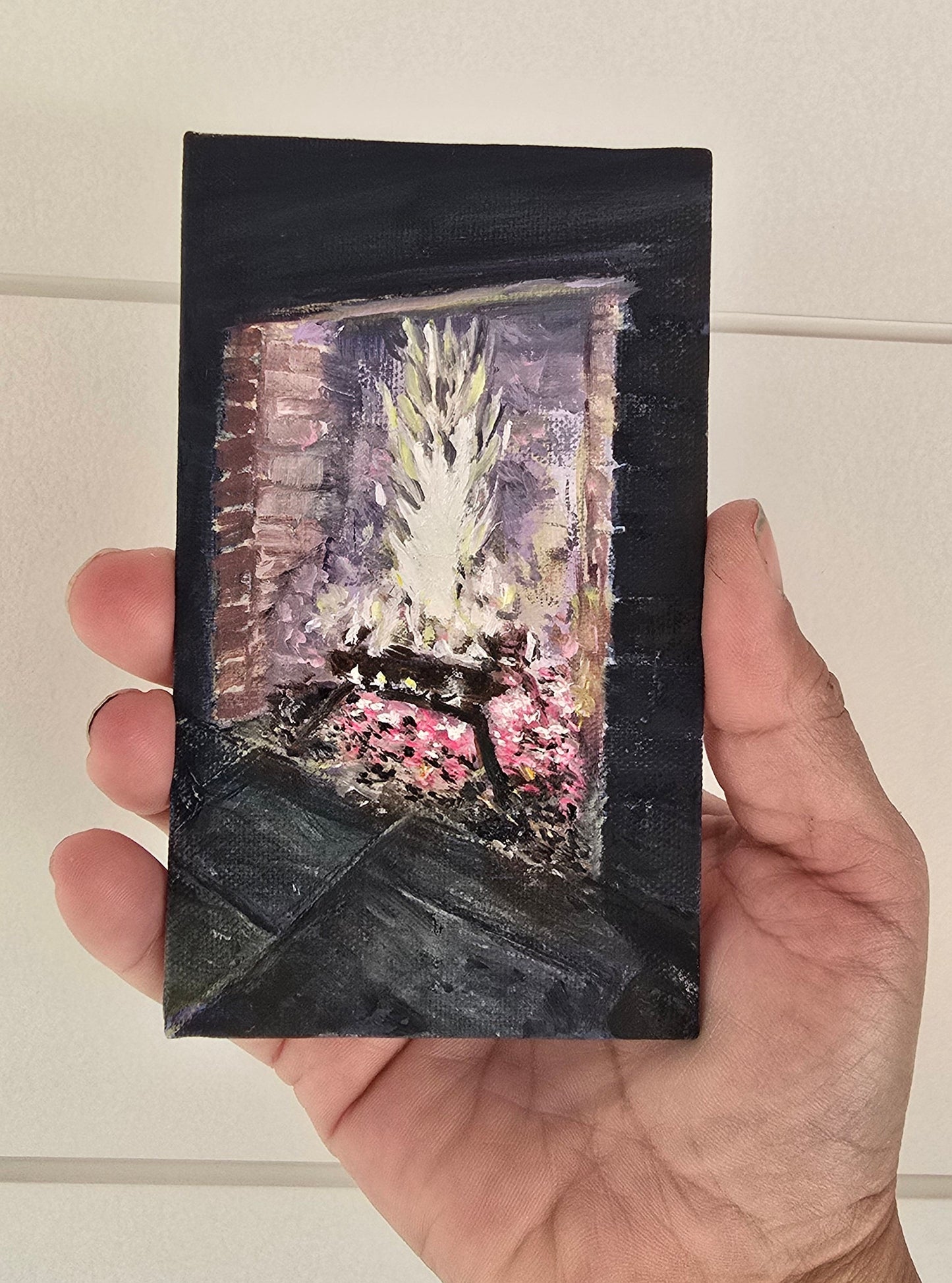Title: First Burn | 3x5" Linen Panel | Oil Painting