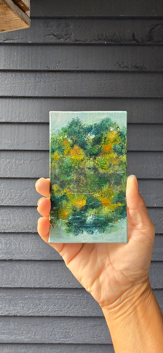 Title: Reflections | 3x5" Linen Panel | Oil Painting