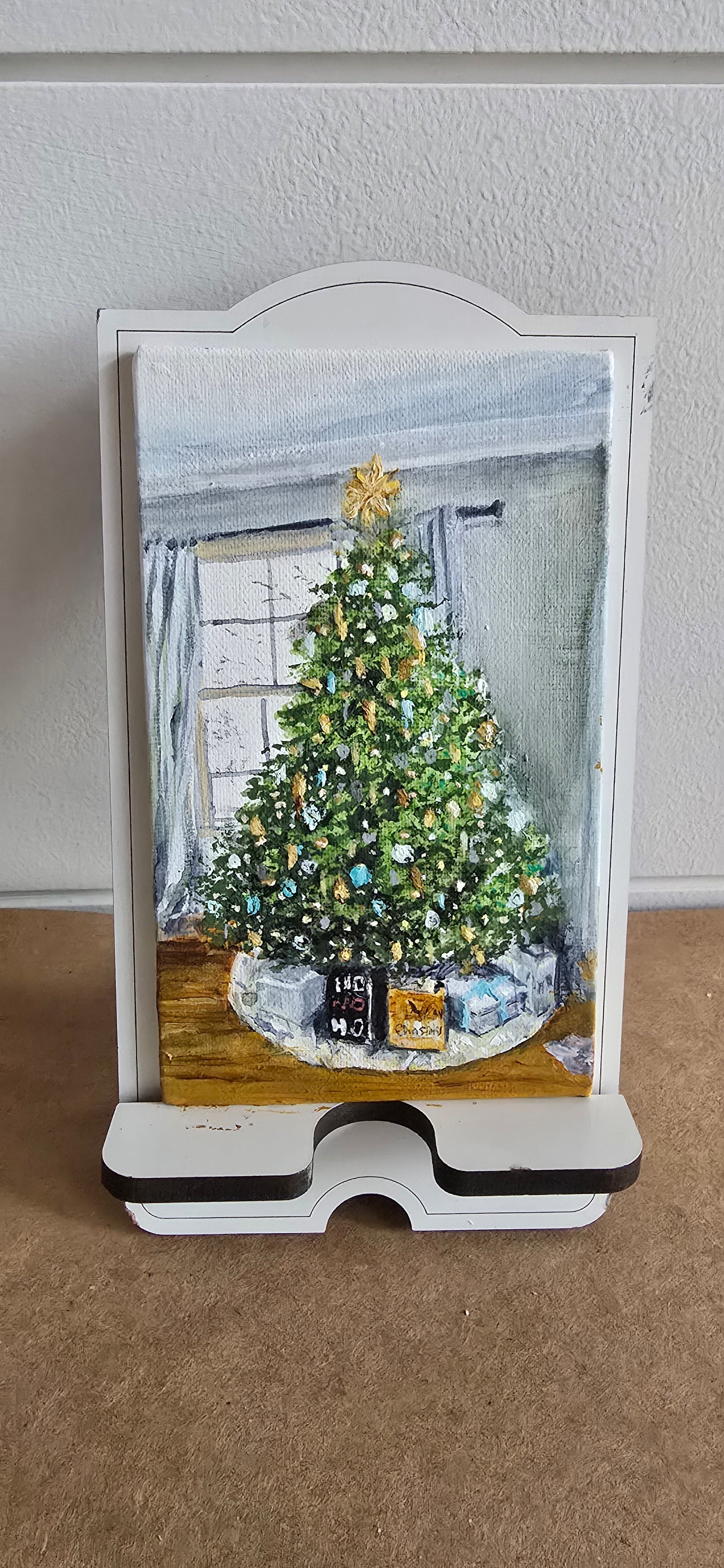 Title: Christmas Day | 3x5" Linen Panel | Oil Painting