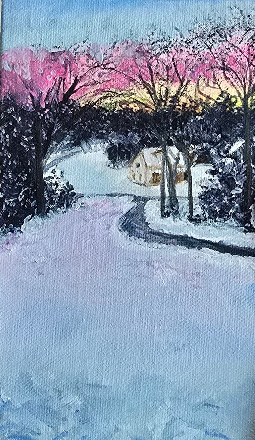 Title:  Out the Window | 3x5" Linen Panel | Oil Painting