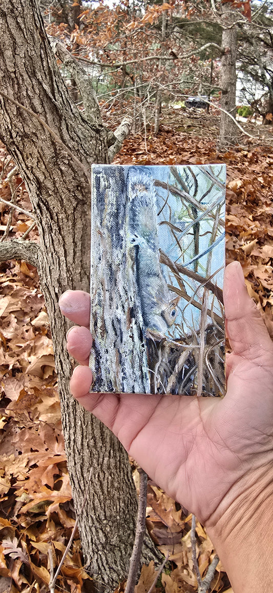 Title: Where's Waldo? | 3x5" Linen Panel | Oil Painting