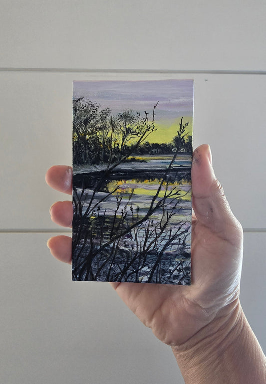 Title: Quiet Stillness | 3x5" Linen Panel | Oil Painting