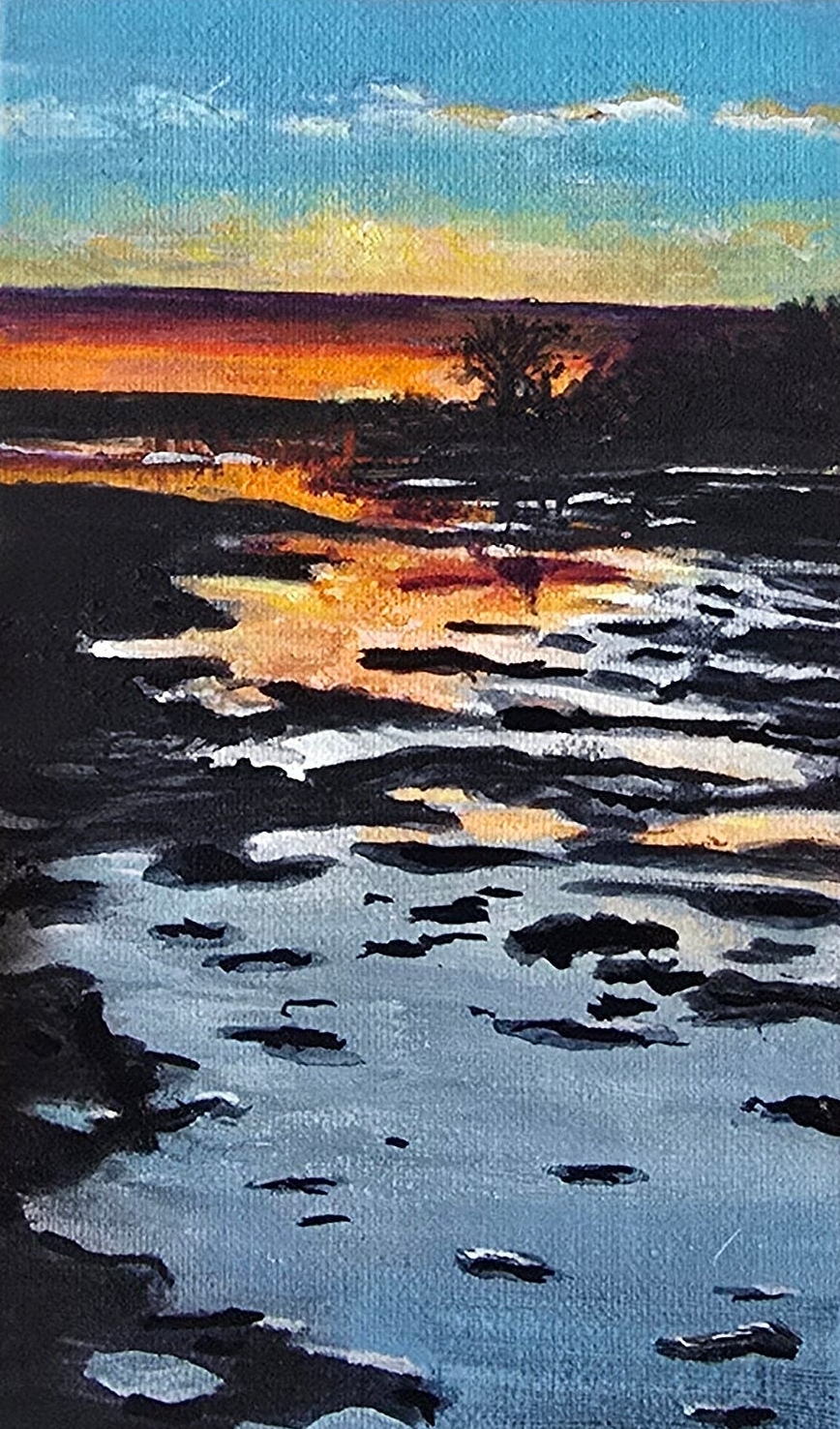 Title: Winter Solstice I | 3x5" Linen Panel | Oil Painting