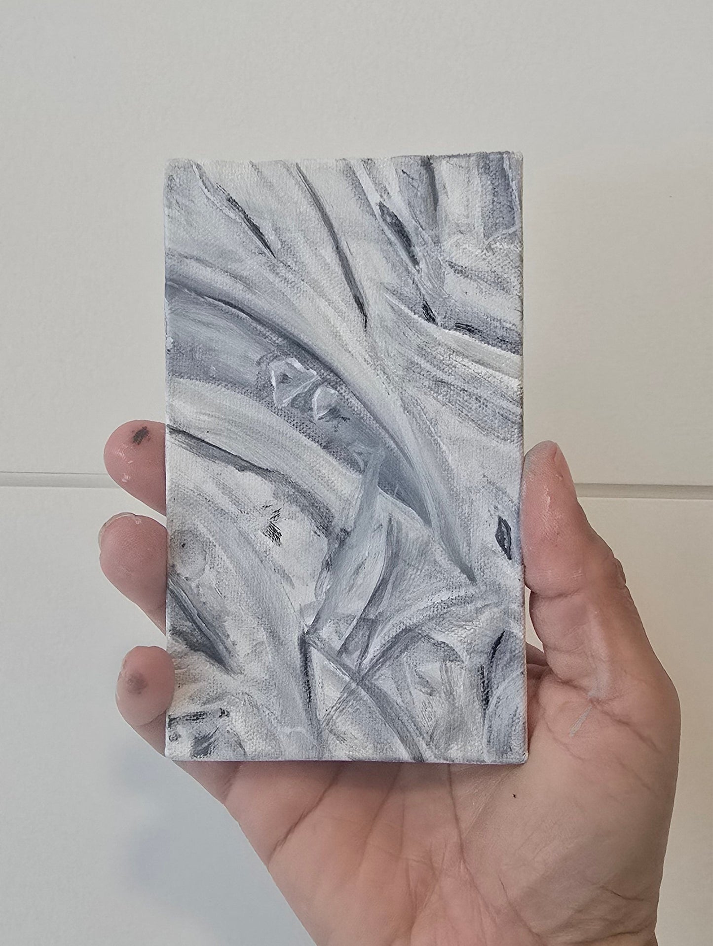 Title: Quiet Tension | 3x5" Linen Panel | Oil Painting