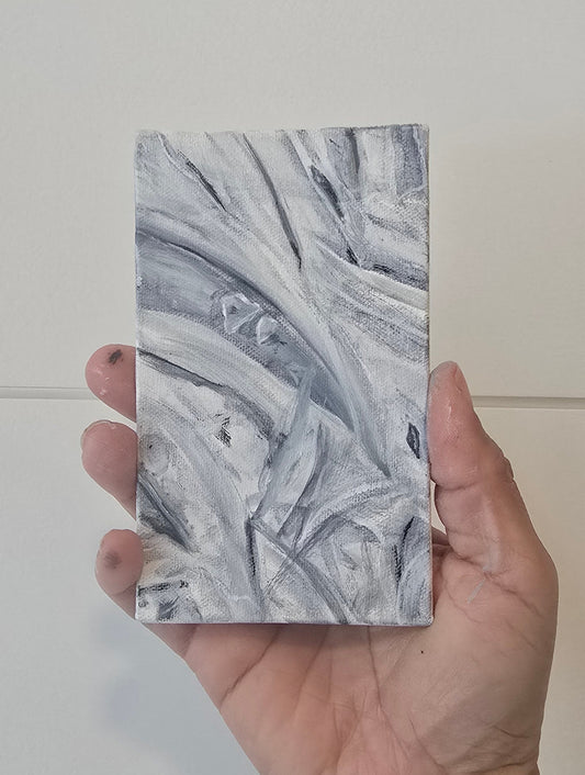 Title: Quiet Tension | 3x5" Linen Panel | Oil Painting