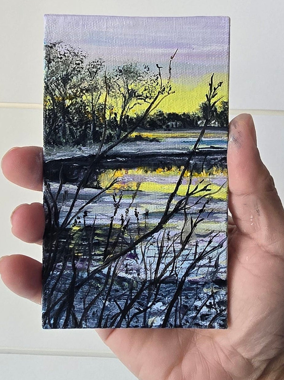 Title: Quiet Stillness | 3x5" Linen Panel | Oil Painting