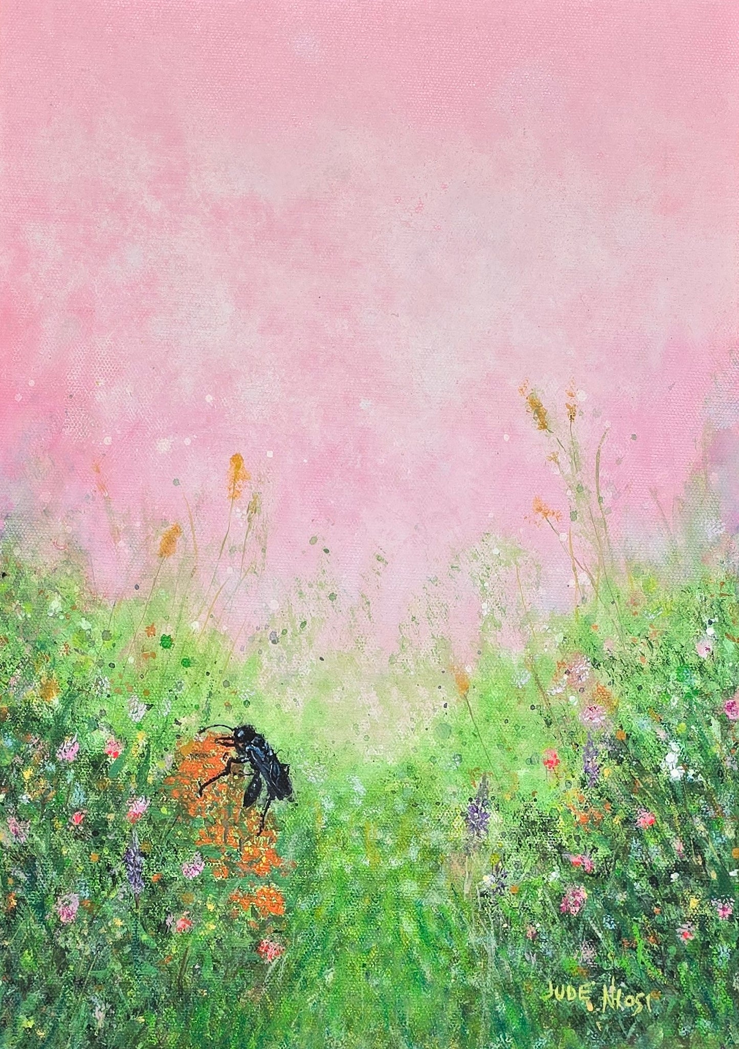 Unsung Pollinator | 12x16" | Mixed Media | Canvas 1.5" in Depth