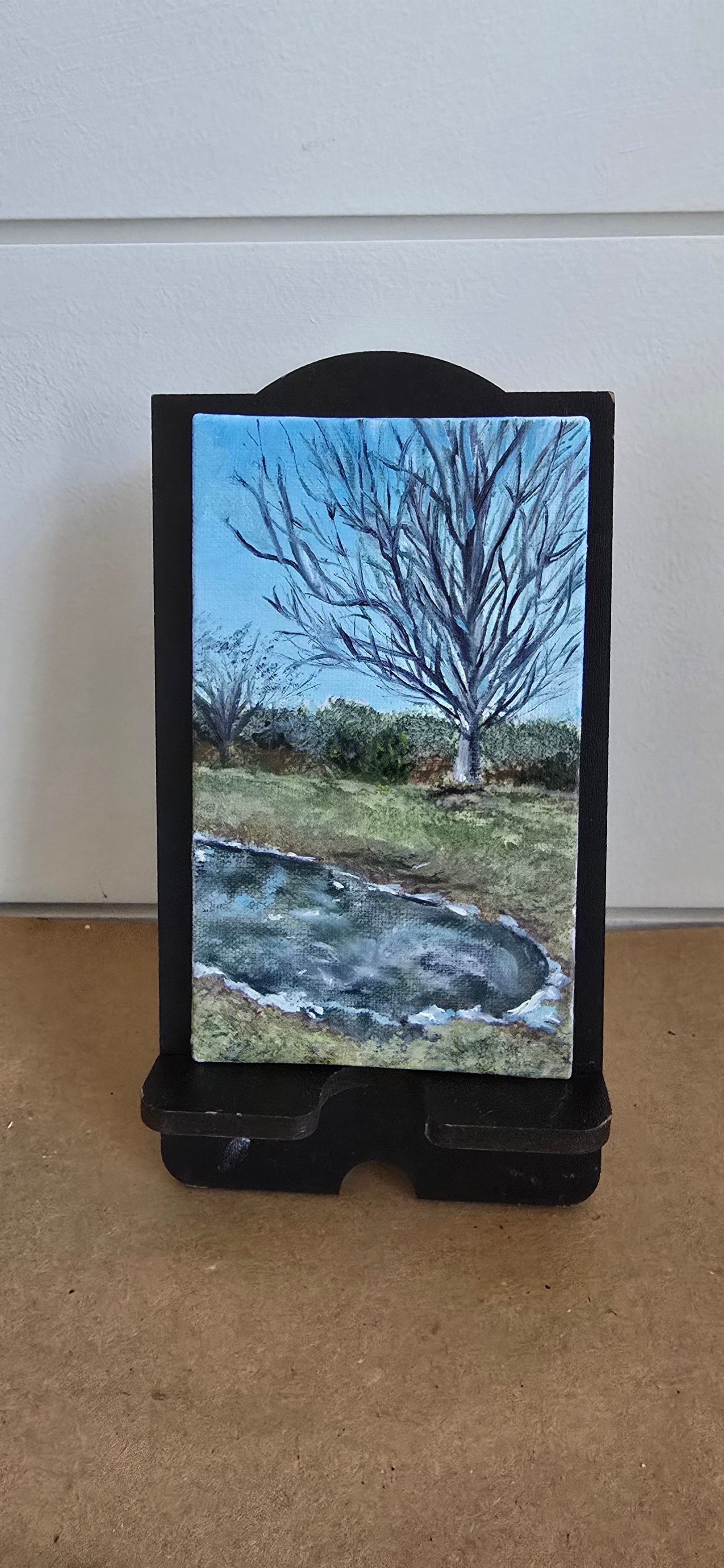Title: Marks of Winter | 3x5" Linen Panel | Oil Painting
